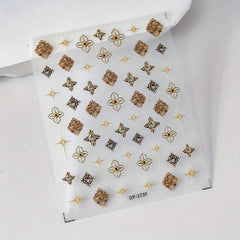 Holographic Bronzing Flower Stickers for Nail Art