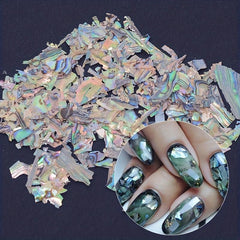 3D Abalone Shell Nail Art Decoration with Sequins Decal