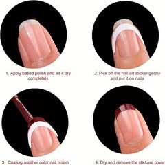 French Nail Stickers Self-adhesive Manicure Art 480Pcs