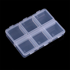 Double Nail Art Jewelry Storage Box with Rhinestone Storage Case