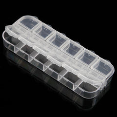 Double Nail Art Jewelry Storage Box with Rhinestone Storage Case