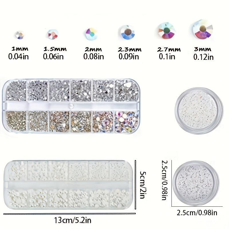 Nail Art Rhinestones Pearls Charms Crystals Gems Supplies