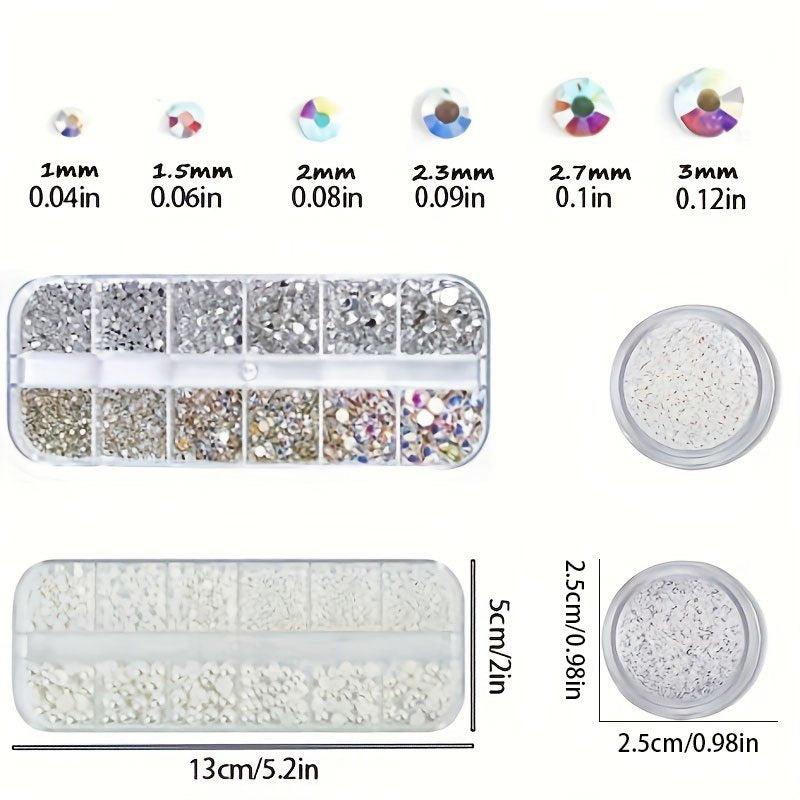Nail Art Rhinestones Pearls Charms Crystals Gems Supplies