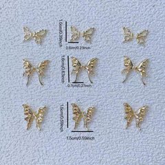 5pcs 3D Alloy Butterfly Nail Art Charms - DIY Nail Decoration Accessories
