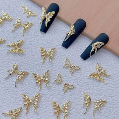 5pcs 3D Alloy Butterfly Nail Art Charms - DIY Nail Decoration Accessories