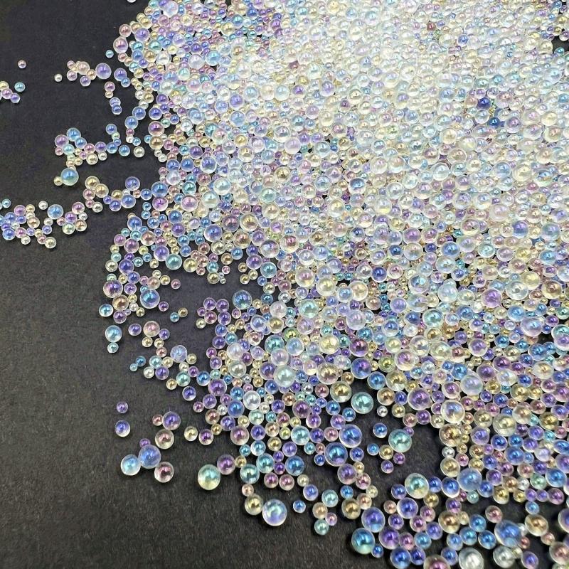 Bubble Nail Art Rhinestones Mixed Sized Crystal Bead For Manicure
