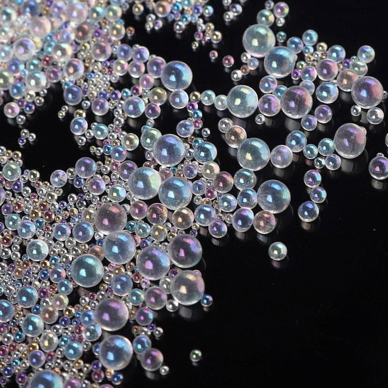 Bubble Nail Art Rhinestones Mixed Sized Crystal Bead For Manicure