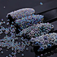 Bubble Nail Art Rhinestones Mixed Sized Crystal Bead For Manicure