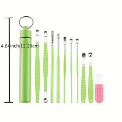 11Pcs Ear Wax Removal Kit with Cleaning Brush & Storage Box