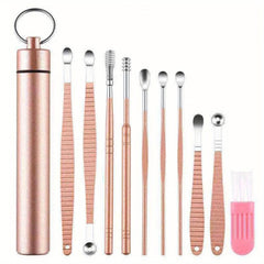 11Pcs Ear Wax Removal Kit with Cleaning Brush & Storage Box
