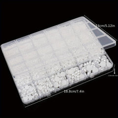 24 Grids Flatback Nail Pearls For Nail Art Decoration