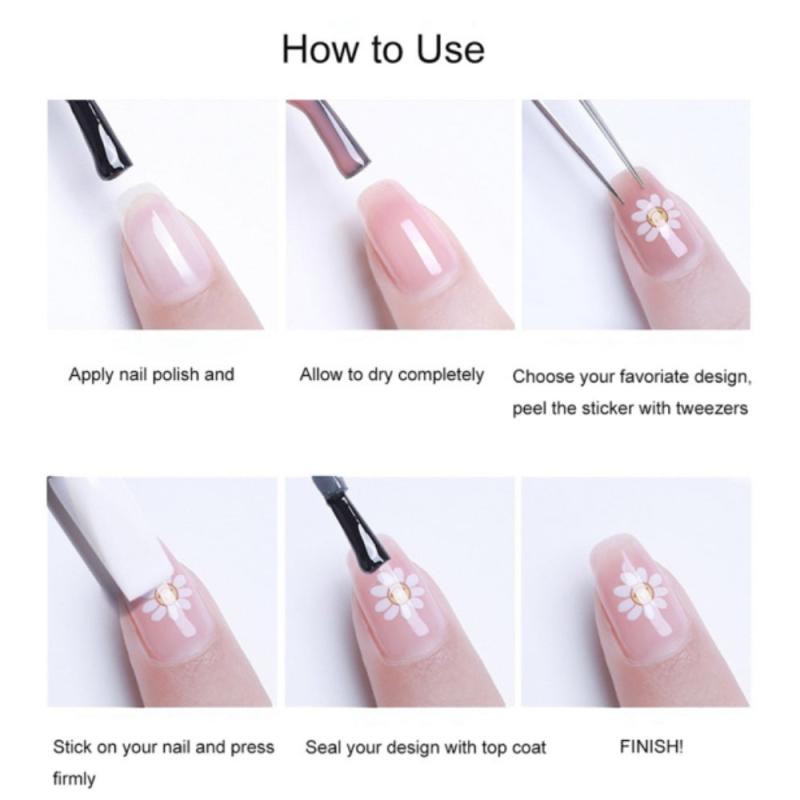 5D Spider Web Nail Stickers for Men Women Girls - Nail Art Decals