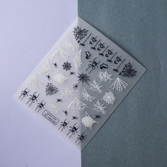5D Spider Web Nail Stickers for Men Women Girls - Nail Art Decals