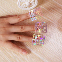 24 Sheets Irregular Grid Nail Art Stickers