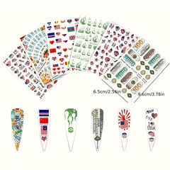 USA Flag Nail Art Stickers for DIY or Salons