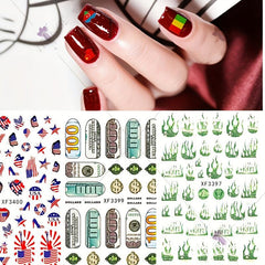 USA Flag Nail Art Stickers for DIY or Salons