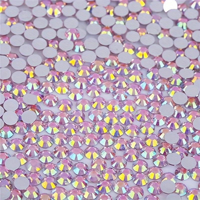 AB Glass Flat Bottom Rhinestones Mixed Sizes 1500 Pcs