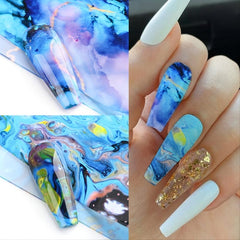 Starry Sky Nail Art Foil Transfer Stickers Decals