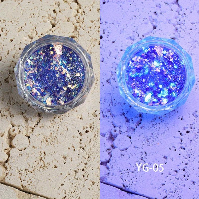 Glow In The Dark Glitter Luminous Powder Nail Art Sequins Decorations