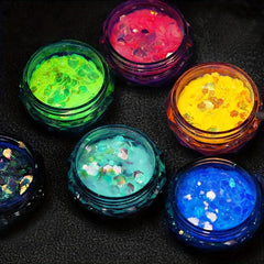 Glow In The Dark Glitter Luminous Powder Nail Art Sequins Decorations