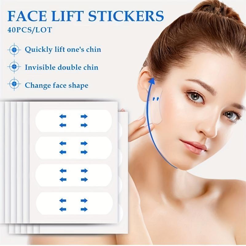 Face Lift Tape 40PCS Invisible Wrinkle Lifting Patches V Line Make up Tools