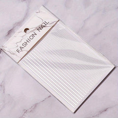 Golden Silvery Line Stripe Nail Art Stickers Self Adhesive Stirp Nail Art Edcals