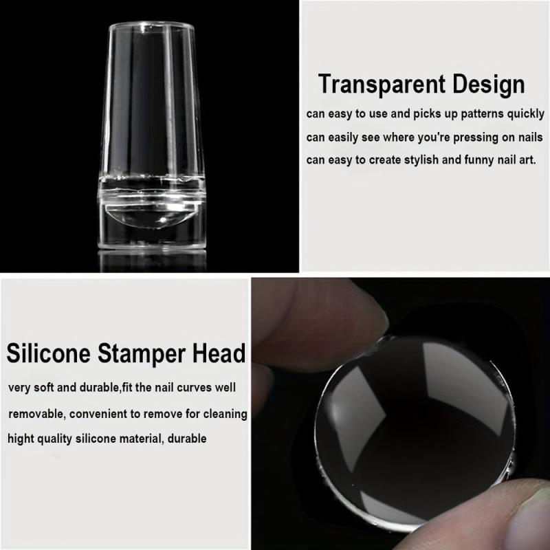 French Tip Nail Stamper Kit with Scraper
