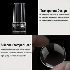 French Tip Nail Stamper Kit with Scraper