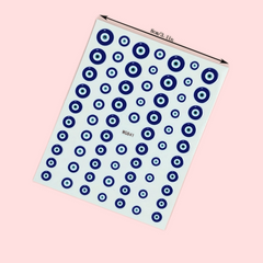 Graffiti Devil's Eye Nail Art Stickers Self Adhesive