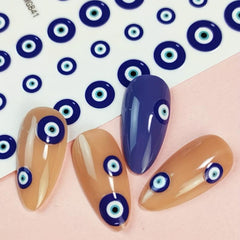 Graffiti Devil's Eye Nail Art Stickers Self Adhesive