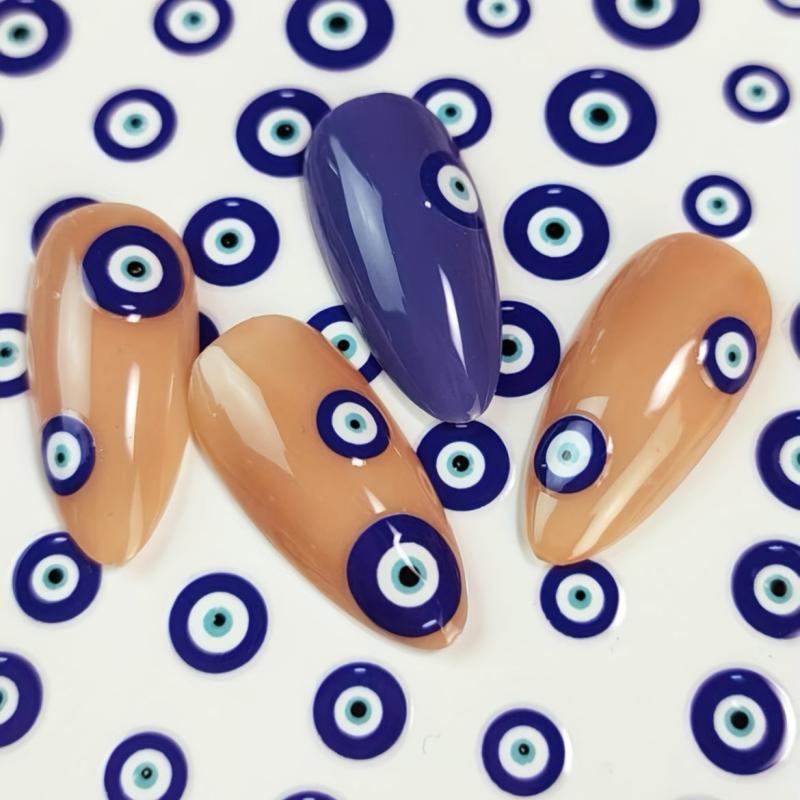 Graffiti Devil's Eye Nail Art Stickers Self Adhesive