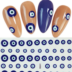Graffiti Devil's Eye Nail Art Stickers Self Adhesive