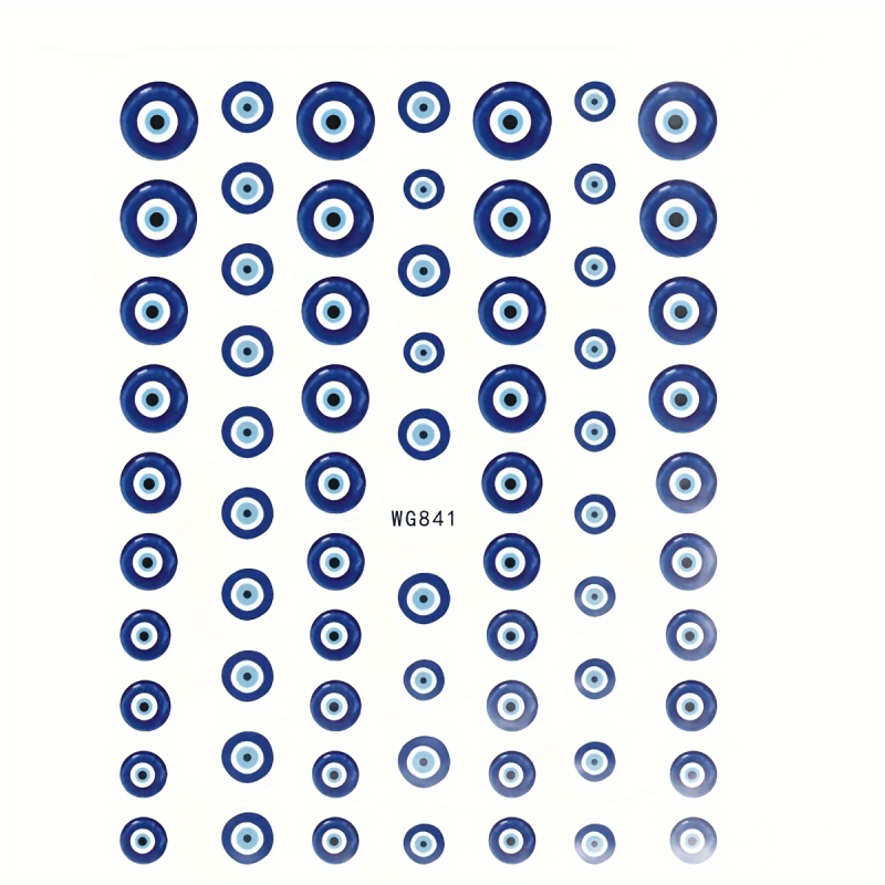 Graffiti Devil's Eye Nail Art Stickers Self Adhesive