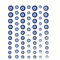 Graffiti Devil's Eye Nail Art Stickers Self Adhesive