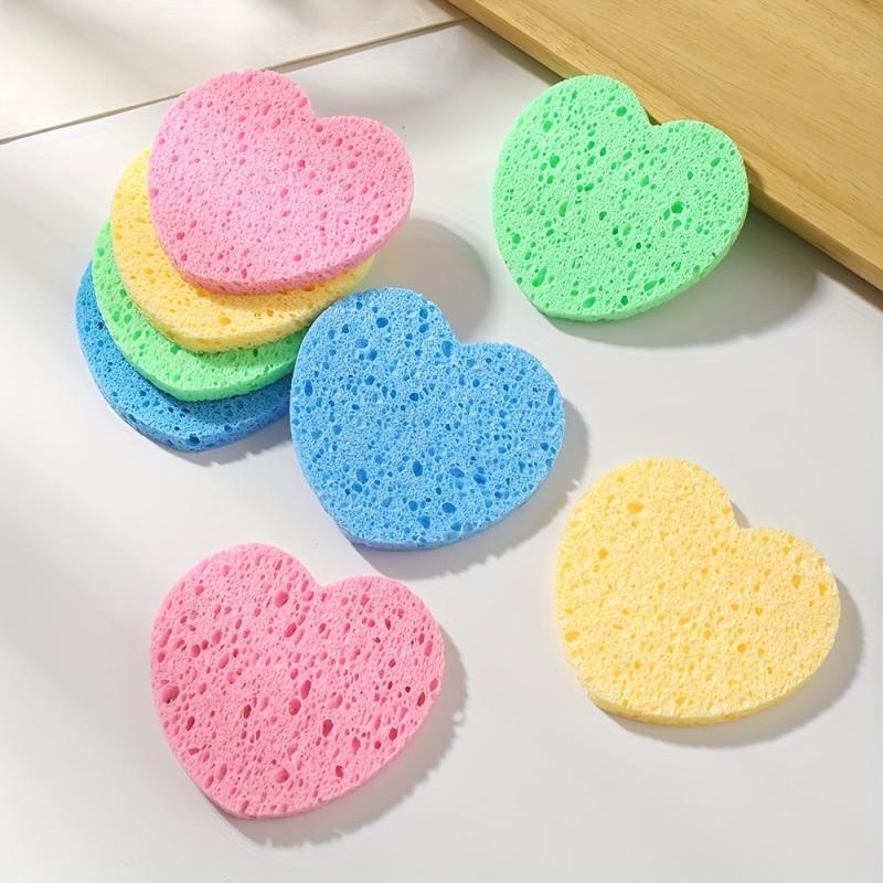 Natural Wood Pulp Sponge Face Wash Powder Puffs for Skin Care