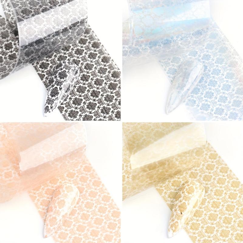 10pcs Mixed Pattern Nail Foils Transfer Stickers DIY Nail Art Decals