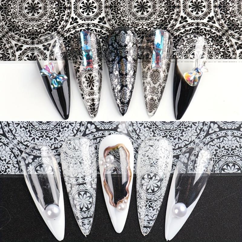 10pcs Mixed Pattern Nail Foils Transfer Stickers DIY Nail Art Decals