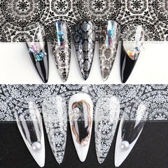 10pcs Mixed Pattern Nail Foils Transfer Stickers DIY Nail Art Decals