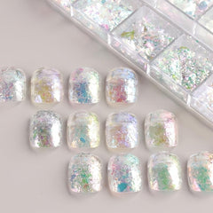 12 Grids Holographic Nail Glitter Flakes Sequin DIY Confetti