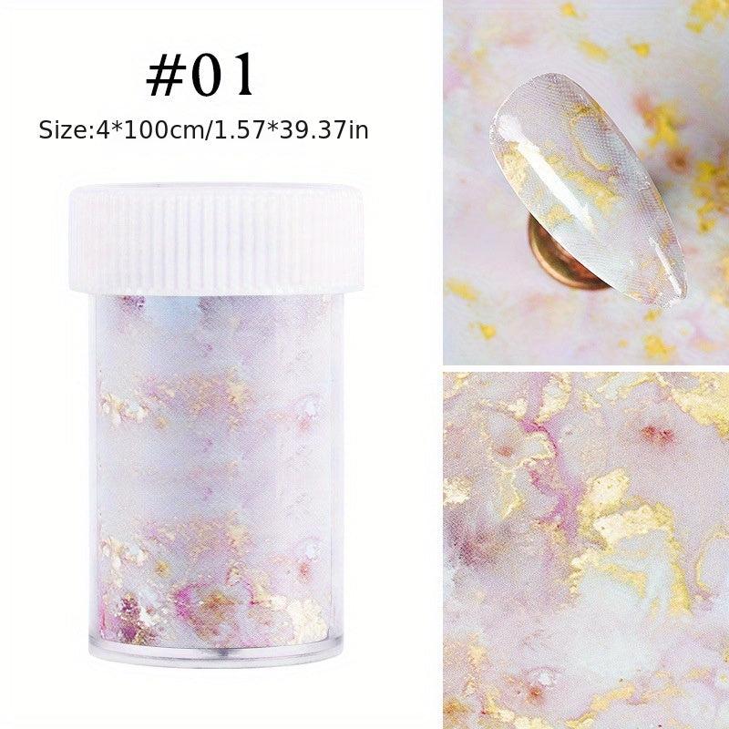 Marble Pattern Nail Foils Starry Sky Stickers