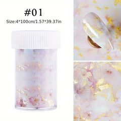 Marble Pattern Nail Foils Starry Sky Stickers