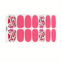 Leopard Printed Nail Polish Stickers Self Adhesive Decals