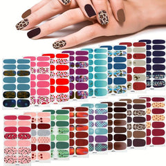 Leopard Printed Nail Polish Stickers Self Adhesive Decals
