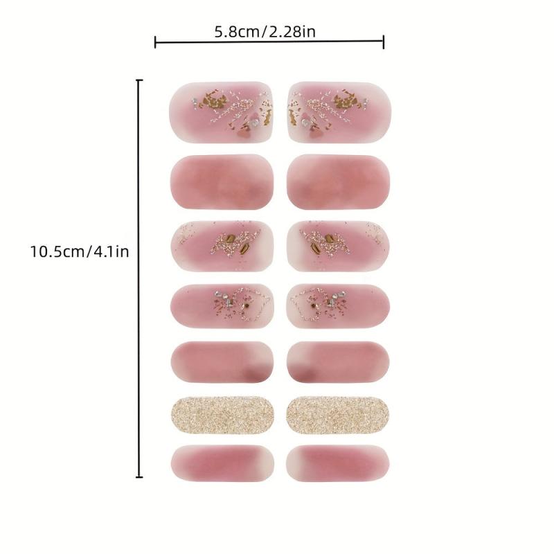 3D Nail Polish Stickers Self Adhesive Nail Decal Strips Full Cover Nail Stickers