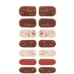 3D Nail Polish Stickers Self Adhesive Nail Decal Strips Full Cover Nail Stickers