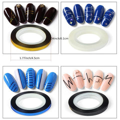 60 Colors Nail Striping Tape Line 2 Pcs Nail Tape Dispensers