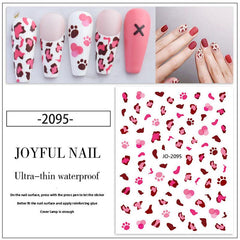 Leopard Sticker Nail Decals, Daisy Nail Decals