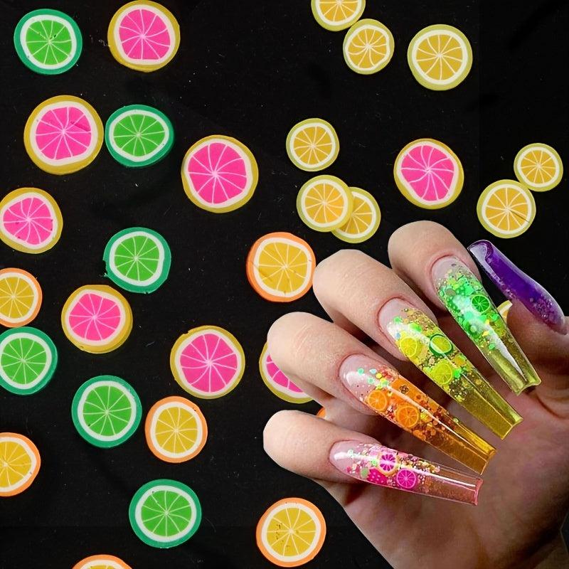 Colorful Fruit Slices Sequins for Nails DIY Nail Art Accessories