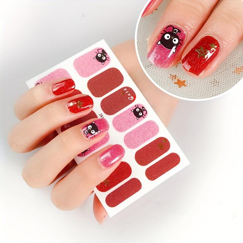 Christmas Nail Art Stickers Snowflake Santa Claus Leopard Print Nail Decals