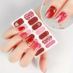 Christmas Nail Art Stickers Snowflake Santa Claus Leopard Print Nail Decals